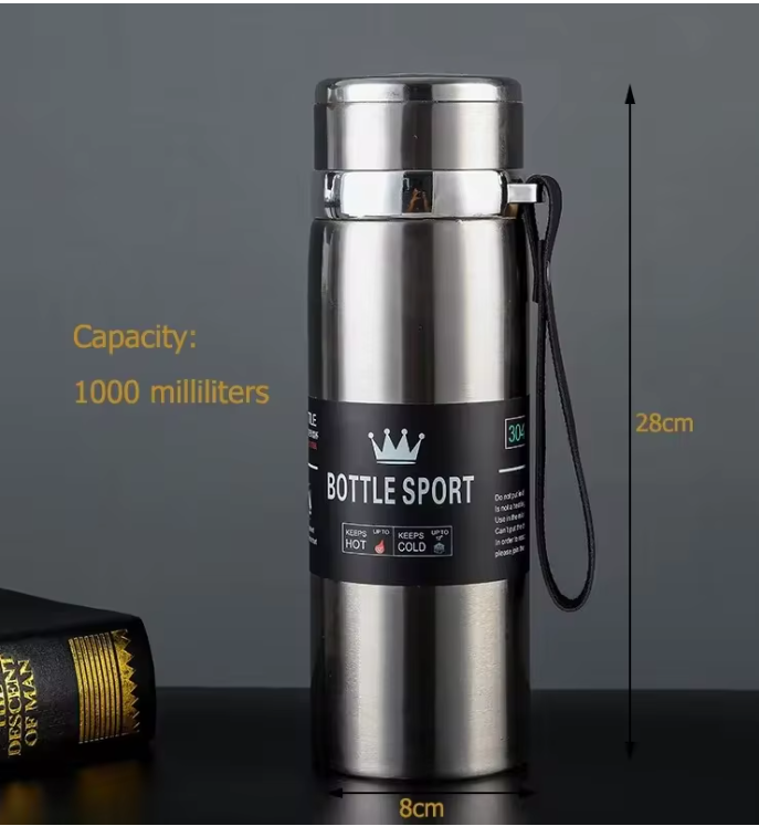 Stainless Steel Large Capacity Vacuum Cup | Car Travel Thermal Mug