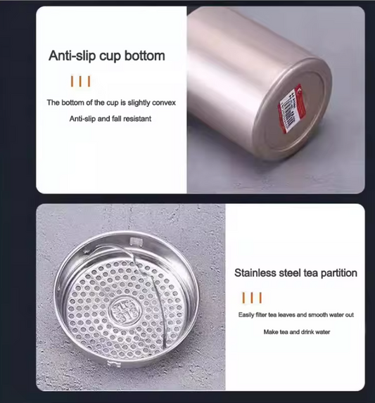 Stainless Steel Large Capacity Vacuum Cup | Car Travel Thermal Mug