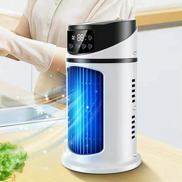 2-in-1 Summer Cooling Pack | Mini USB Air Cooler + 1L Stainless Steel Thermos